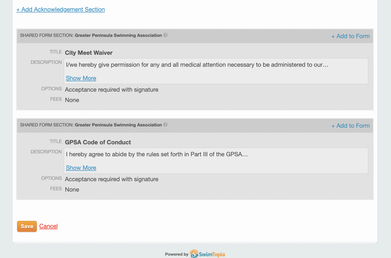 GPSA Code of Conduct Import