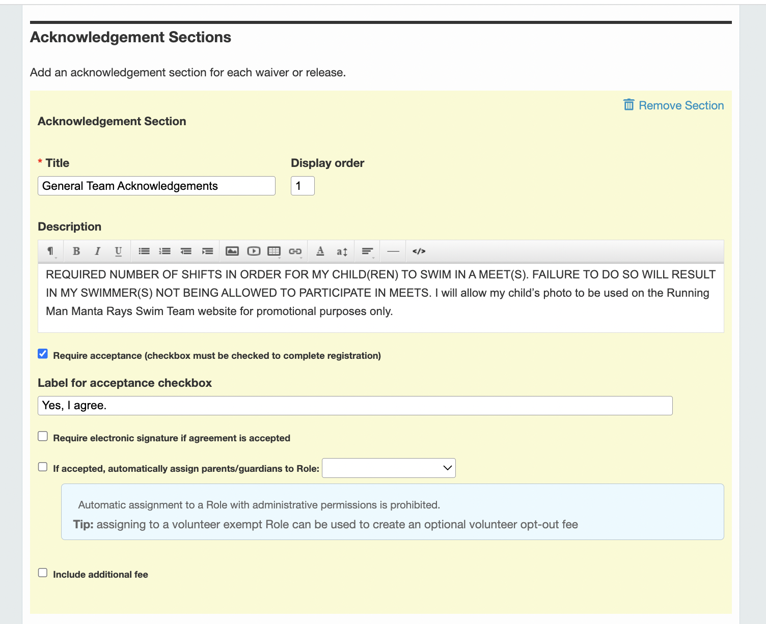 Acknowledgments Section