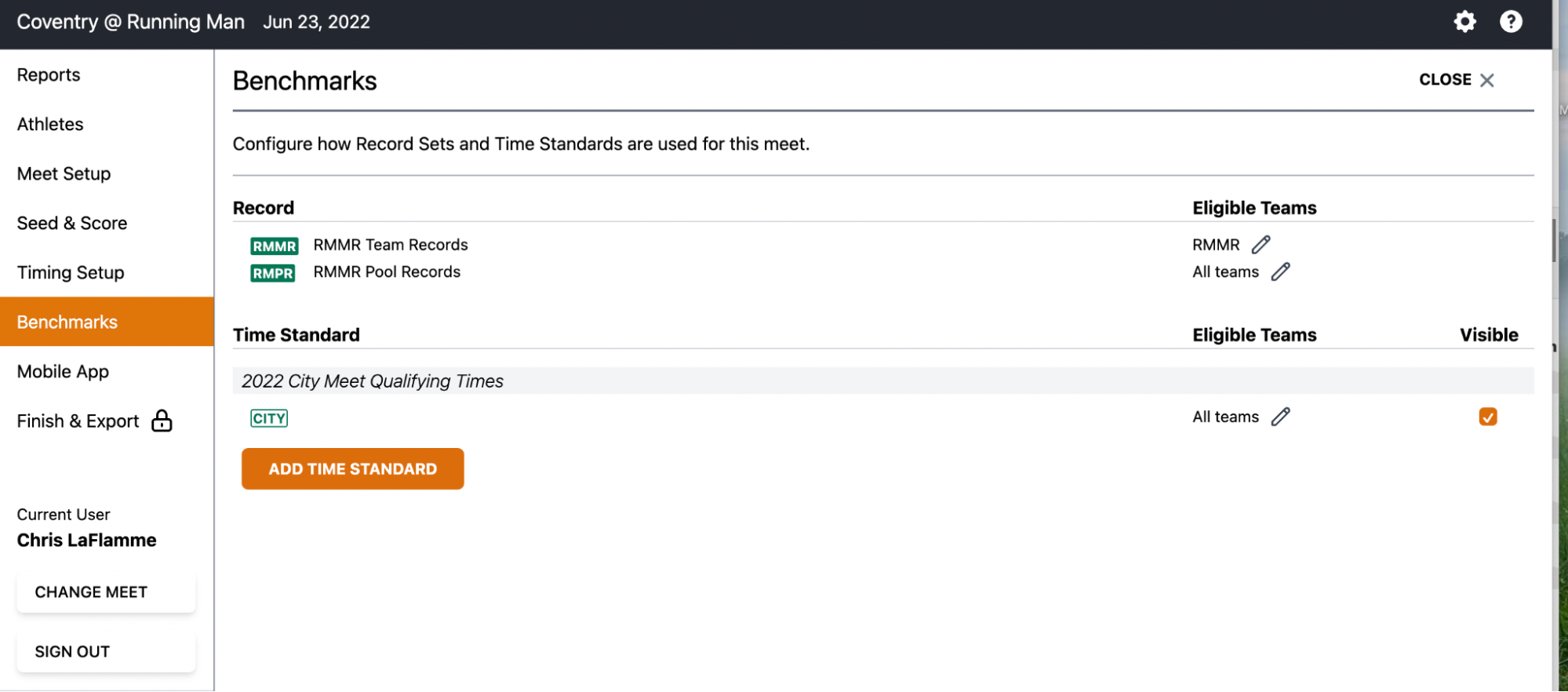Add Qualifying Times